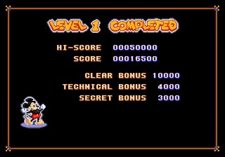 une photo d'Ã©cran de Castle of Illusion sur Sega Megadrive
